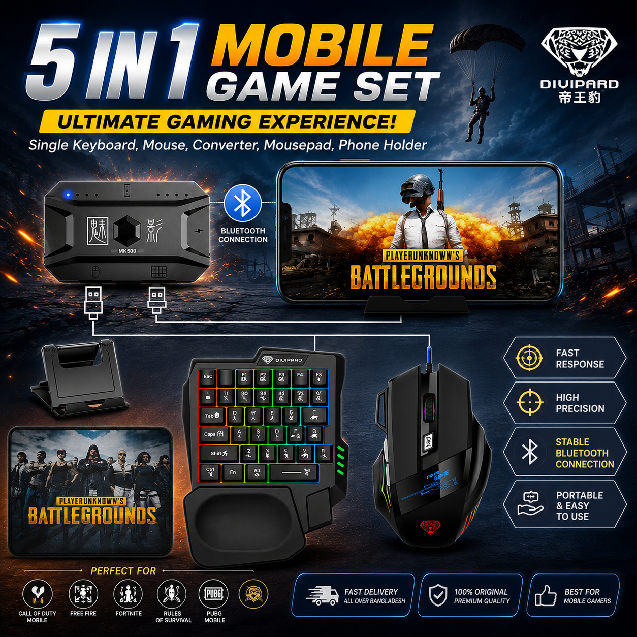 MK500 MOBILE GAMING SET 5 in 1